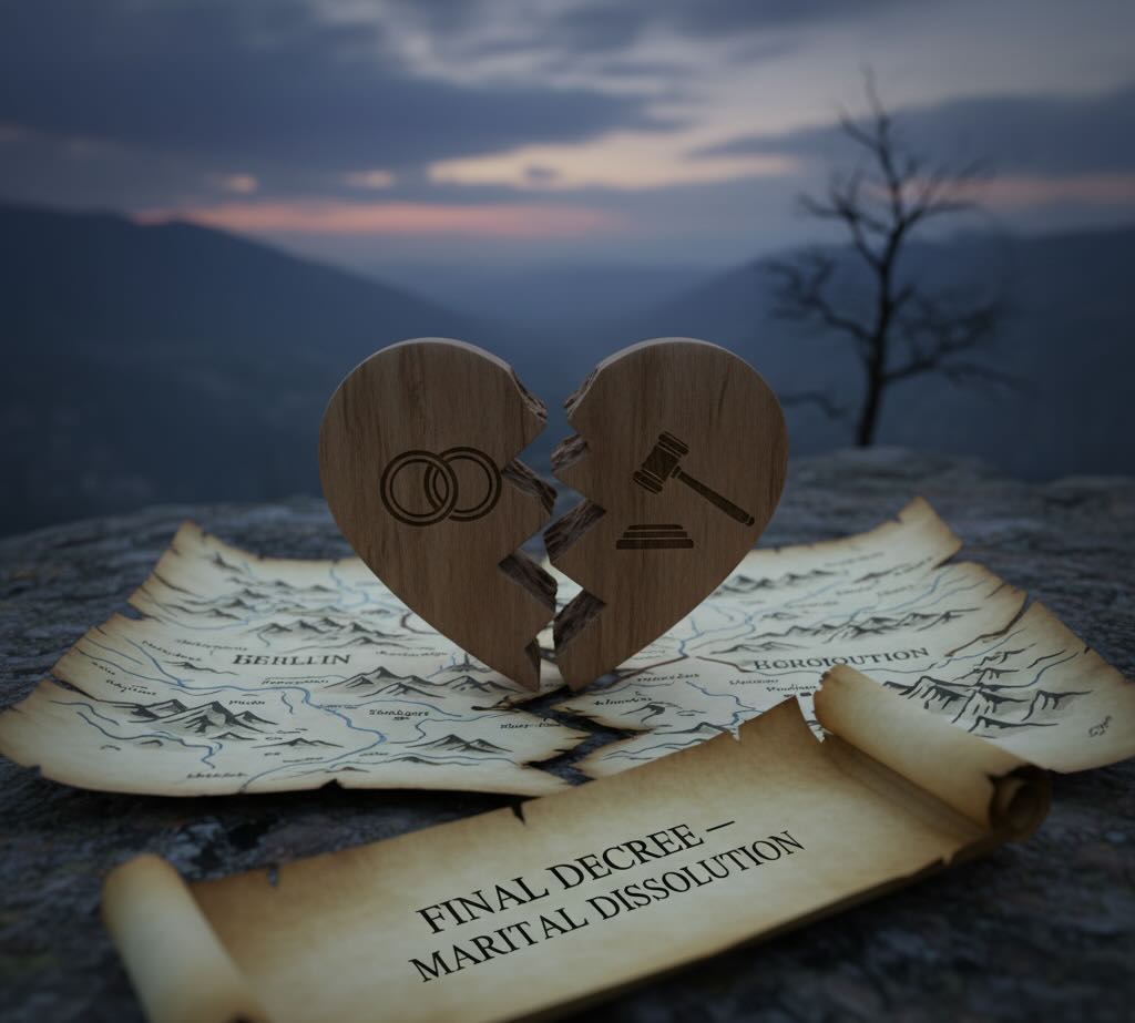 A graphic representing divorce in Tennessee