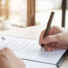 signing a document